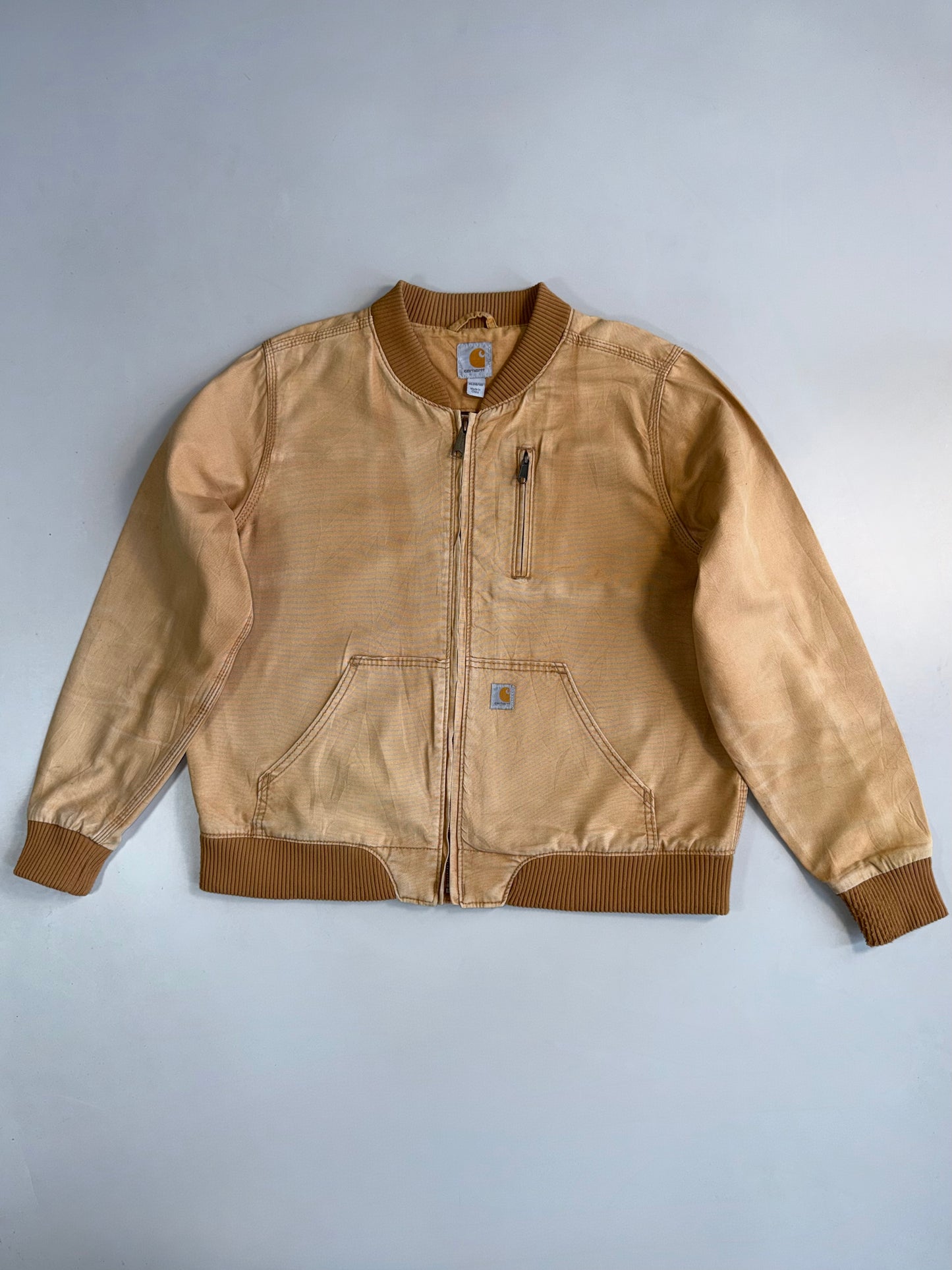 !      Carhartt Sandstone Canvas Bomber Jacket – Desert Tan (XL)