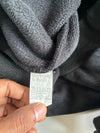 Black Velour Tiger & Spider Web Embroidered Hoodie(3Xl)