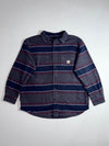 Carhartt Relaxed Fit Navy & Burgundy Striped Flannel Shirt Heavy(XL)