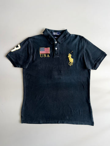 Polo Ralph Lauren USA Flag Big Pony Polo Black (L)