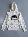 Roots Canada Beaver Logo Allover Print Hoodie | Cream Ivory (XS)