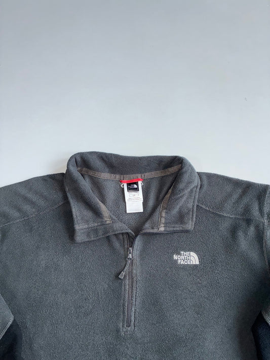 The North Face Grey 1/4 Zip Fleece Pullover | Lightweight Outdoor Jacket (XL)