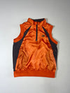 New Balance Orange Ripstop Half-Zip Vest – Grey Panels (XXS)