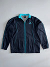 Adidas Climaproof Navy & Teal Windbreaker Track Jacket (XL)