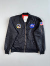 NASA Space Shuttle Patch Black MA-1 Bomber Jacket(L)