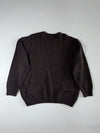 Lacoste | Dark Brown Chunky Rib Knit Wool Sweater – Croc Logo | (XL/ 2XL)