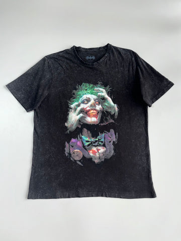 Batman’s Dc Joker Graphic Premium Acid Washed T-shirt (XL)