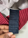 Tommy Hilfiger | Colorblock Quarter Zip Knit Sweater Blue Grey | (L)