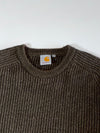 Carhartt | Olive Brown Chunky Rib Knit Sweater – Raglan Sleeve | (M)