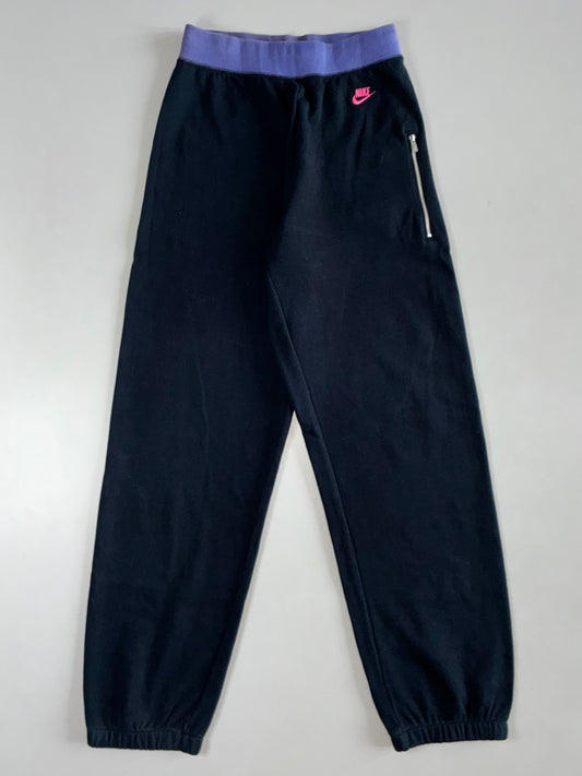 Nike Black/Purple Colourblock Track Pants Elastic(W:26|L:41)