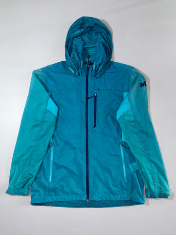 Vintage Millet Teal Blue Hooded Windbreaker Jacket (M)