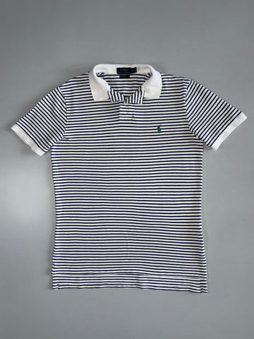 Polo Ralph Lauren Striped Custom Fit Polo (Navy/White) (L)