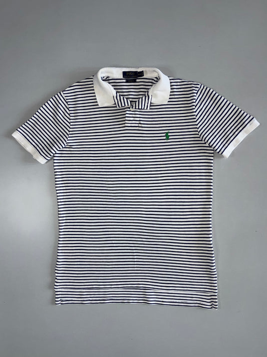 Polo Ralph Lauren Striped Custom Fit Polo (Navy/White) (L)
