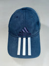 Adidas Navy 3-Stripes Cap – Tonal Embroidered Logo (Adjustable)