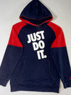 Nike “Just Do It” Navy & Red Colorblock Hoodie (S)