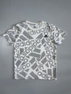 Adidas All-Over Logo Print Tee AOP Monogram White/Grey (S)