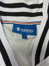 K-Swiss Mesh Varsity Bomber Jacket – White/Black (L)