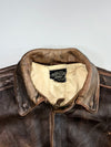 Avirex Type A-2 “Stars & Stripes Forever” Distressed Leather Flight Jacket (2XL)