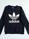 Adidas Originals Black Big Trefoil Crewneck Sweatshirt | Size (S)