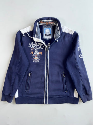 Camp David Navy Nautical Embroidered Full Zip Sweat Jacket(4Xl)
