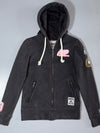 Roots Athletics Multi-Patch Zip Hoodie – Charcoal Grey Women’s (XS)