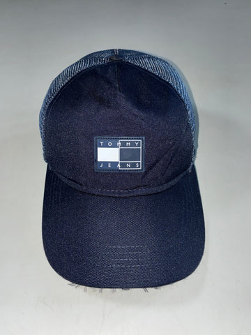 Tommy Jeans Flag Patch Navy Mesh Trucker Cap (Adjustable)
