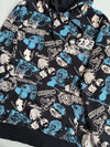 Jizo Bosatsu “The Master” Graphic Hoodie – Black Multi Print  (S/M)