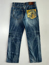 Big Train Japanese-Inspired Dark Wash (Back Pocket) Embroidered Denim (W:34|L:43)