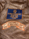 Vintage USA Service Patch Distressed Brown Leather Flight Jacket (XL)