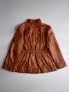 JCG Collection Leather Jacket  Cognac Brown Women's (XL)