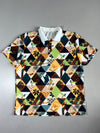 Tropical Patchwork Print Polo Shirt (2Xl)