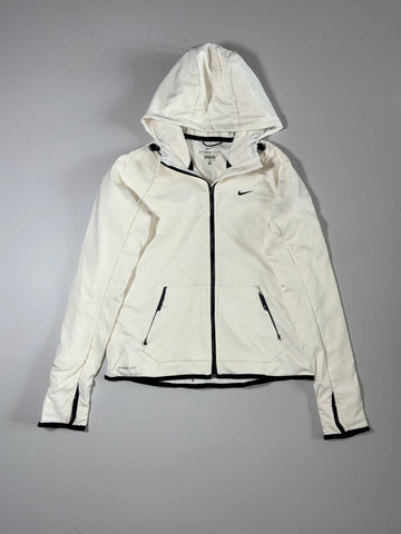 Nike Storm-Fit Women's Full-Zip Hoodie Jacket — White Black (S)