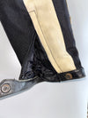 Lucky One Vintage Moto Racing Jacket With Leather Trim Patches (Paded) (M)