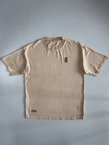 Lifework | Bearbrick Embroidered Oversized Tee | Light Beige (XL)