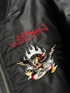 Vintage Ed Hardy by Christian Audigier “Death Before Dishonor” Embroidered Bomber Jacket (M)