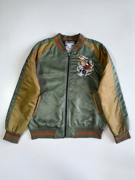 Jizo Bosatsu Premium Dragon Koi fish Fully Embroidered Sukjan Jacket (XL)