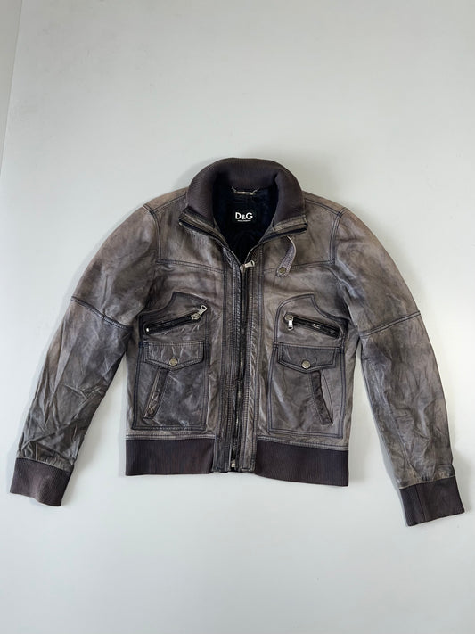 ZDolce&Gabbana Men's Vintage Y2K Leather Jacket (M/L)