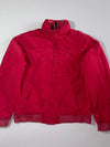 Tommy Hilfiger Bomber Jacket – Red Padded with Hidden Hood (XL)