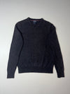 Tommy Hilfiger Tailored Charcoal Italian Wool V-Neck Sweater (XS)