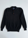 Polo by Ralph Lauren Black Lambswool Quarter Zip Sweater (M)