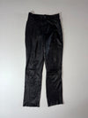 Highway 1 Genuine Leather Biker Motorcycle Pants – Black (W:30) (L:43)