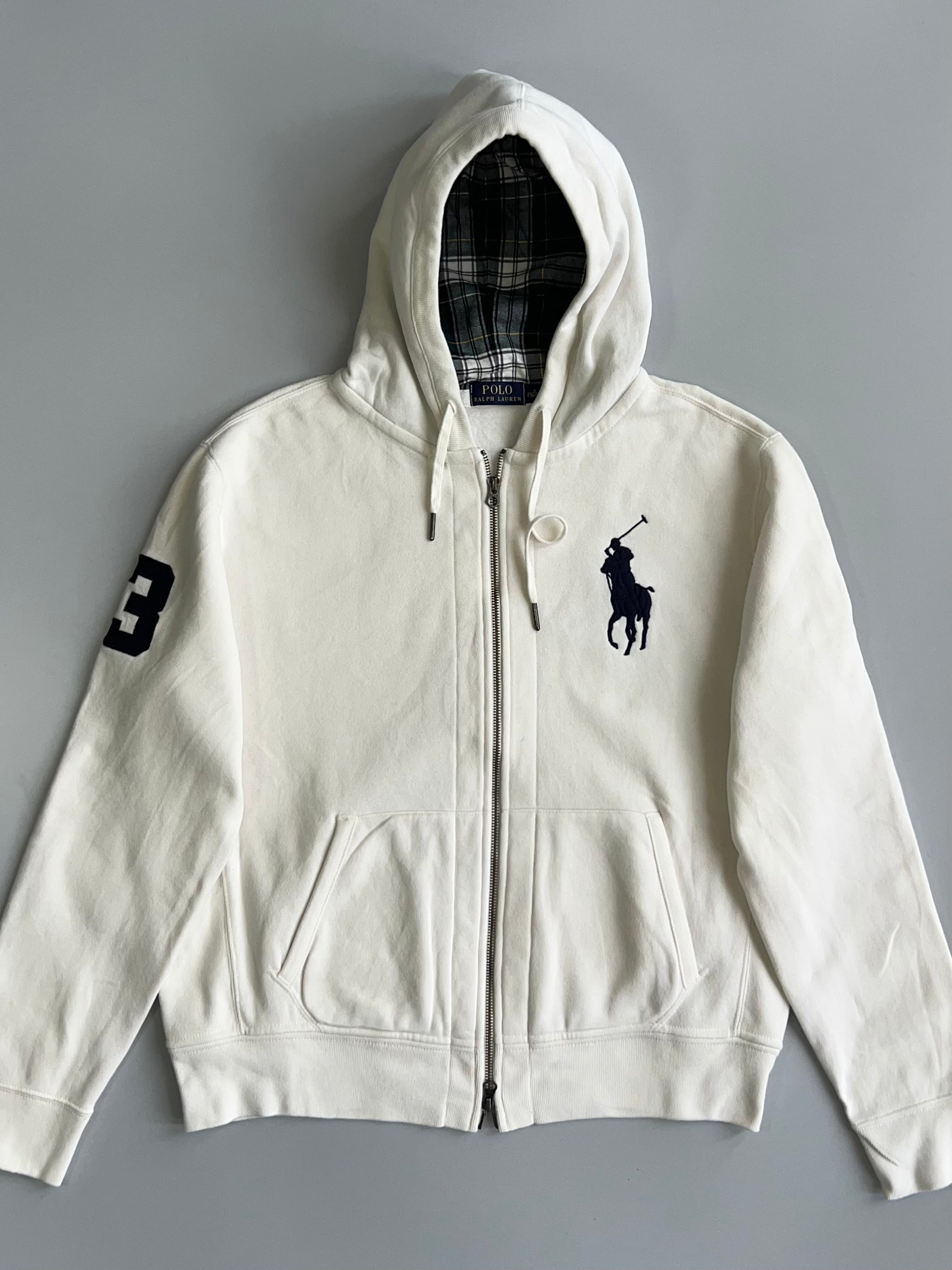 Polo Ralph Lauren | Big Pony Tartan-Lined Zip Hoodie (L) – Drip