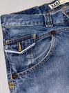 Y2K W.J8.0 Vintage Fatigues Zip Pocket Baggy Jeans – Blue (W:34) (L:43.5)