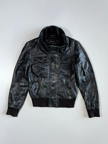Zara Basic Premium Leather Jacket(S)