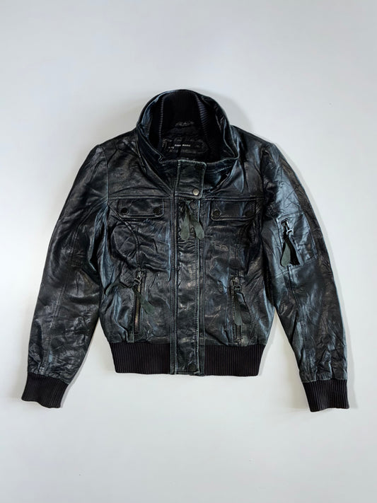 Zara Basic Premium Leather Jacket(S)