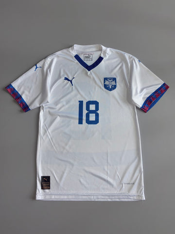 Puma Serbia National Team Away Jersey #18 White (XS)