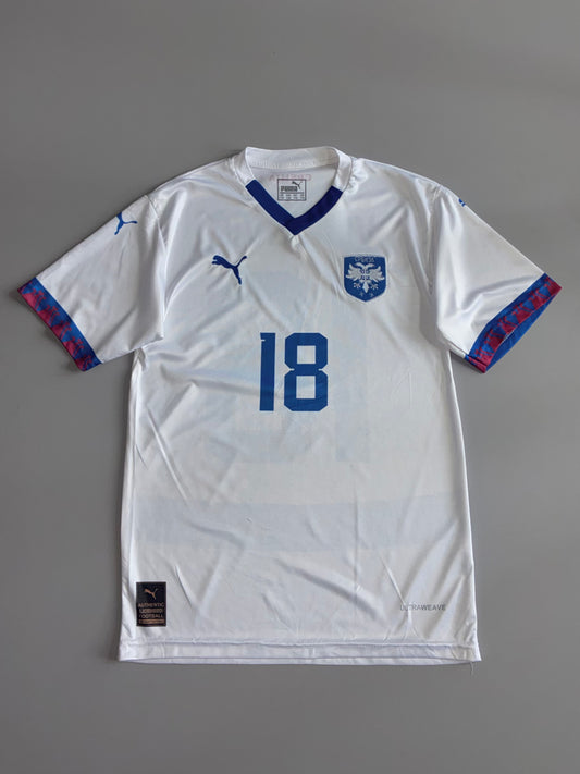 Puma Serbia National Team Away Jersey #18 White (XS)