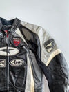 AXO Racing Ducati Corse Leather Moto Jacket Multi-Patch with CE Protection (S)