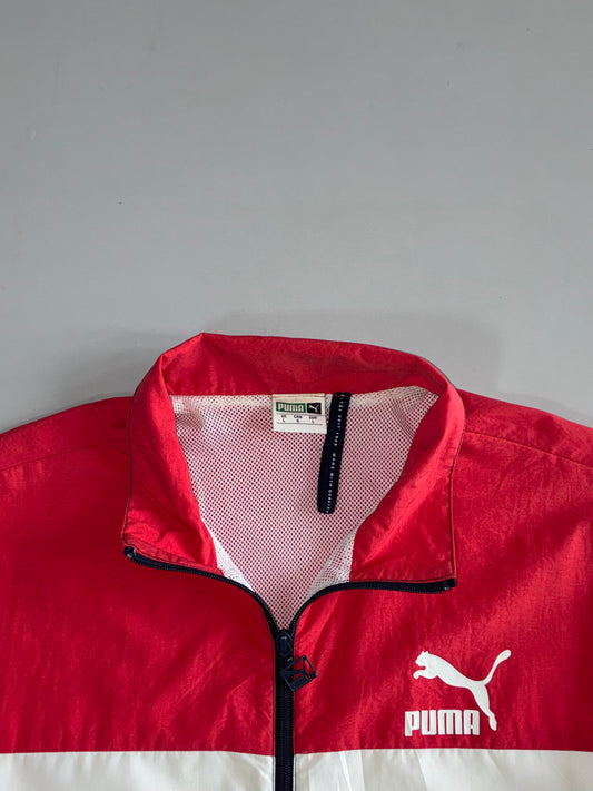 Puma Red White Navy Colorblock Windbreaker (2Xl)