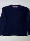 Tommy Hilfiger Navy Cotton Knit Crewneck Sweater – (XS)